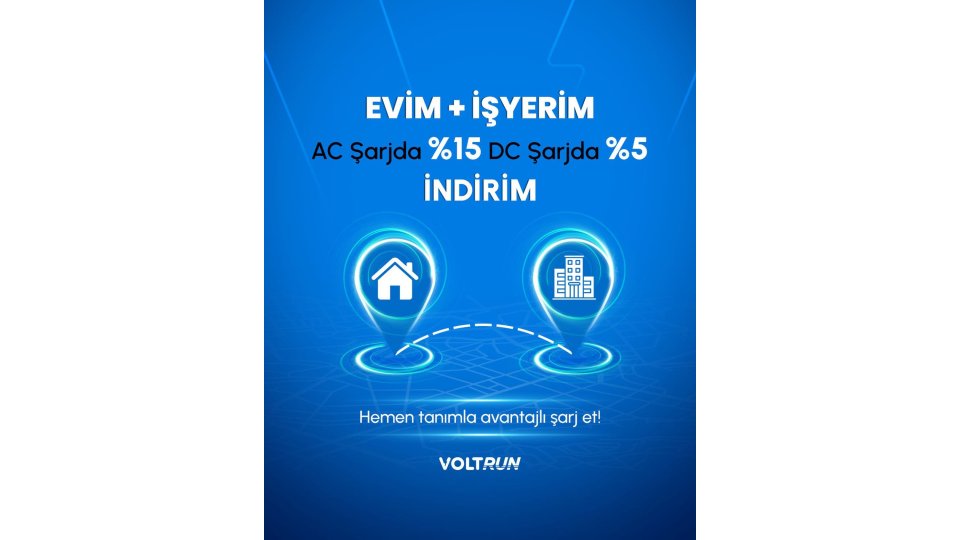 Voltrun Evim + İşyerim (Favoriİstasyon) AC %20 ve DC %5 İndirim