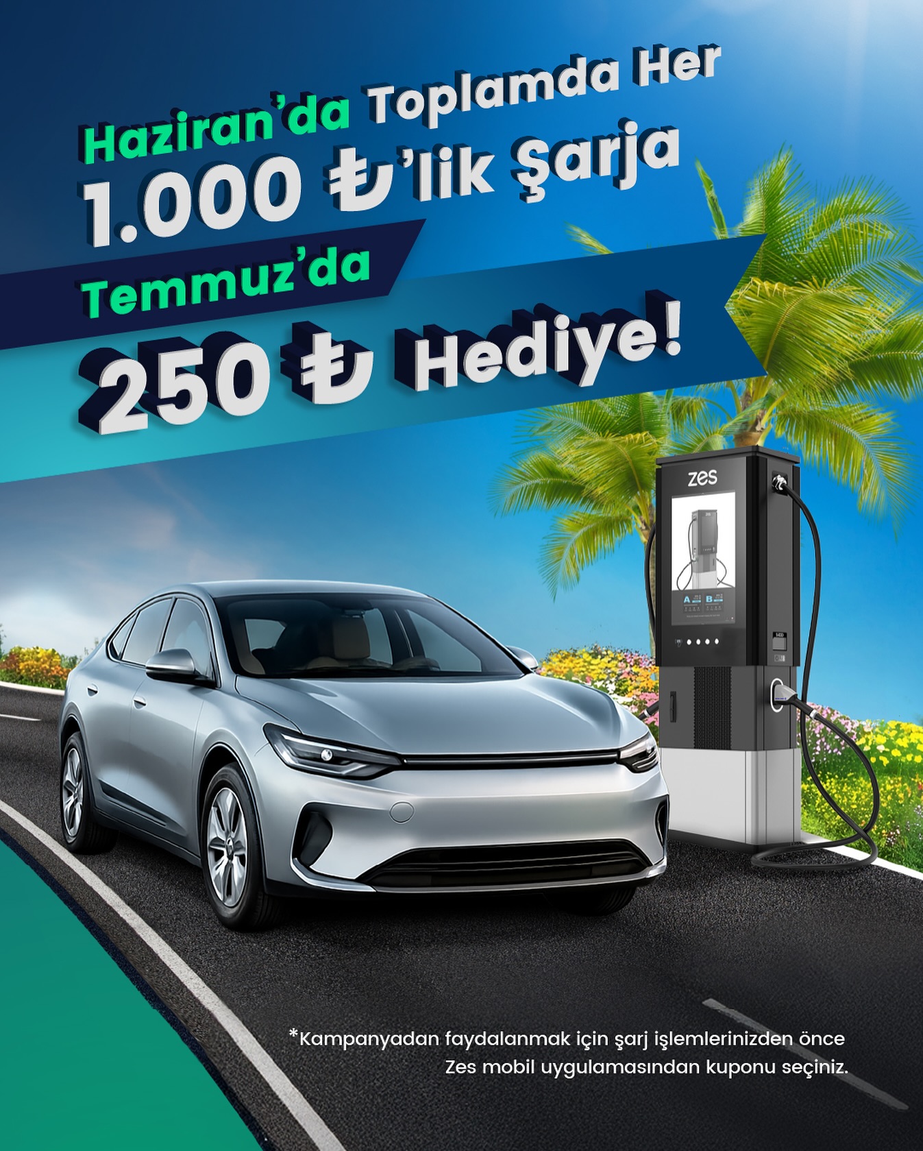 Haziran Ayında 1.000 TL Şarja, Temmuz Ayında 250 TL Hediye