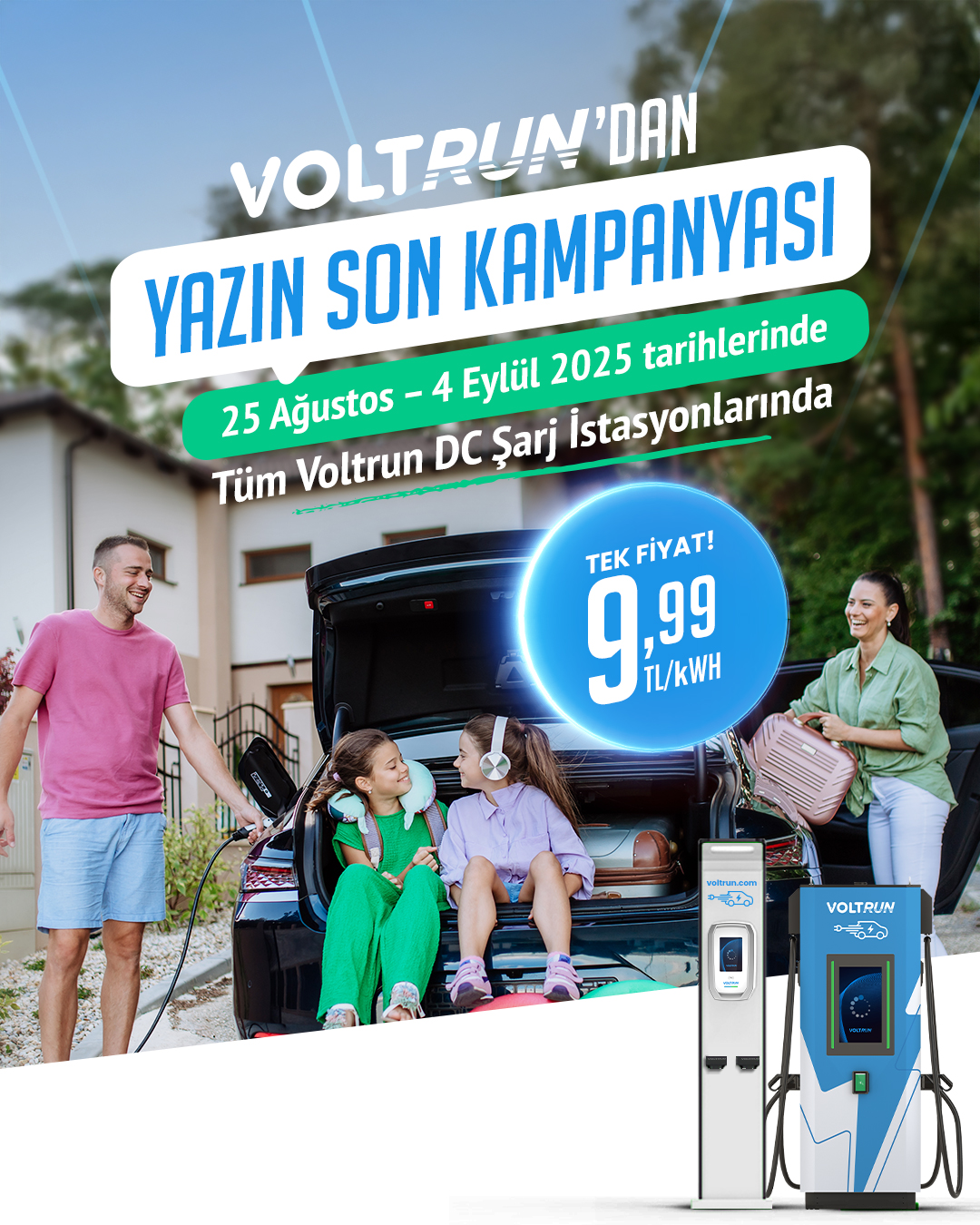 Voltrun’dan Yazın Son Kampanyası! - Tüm DC Cihazlar 9,99 TL/kWh