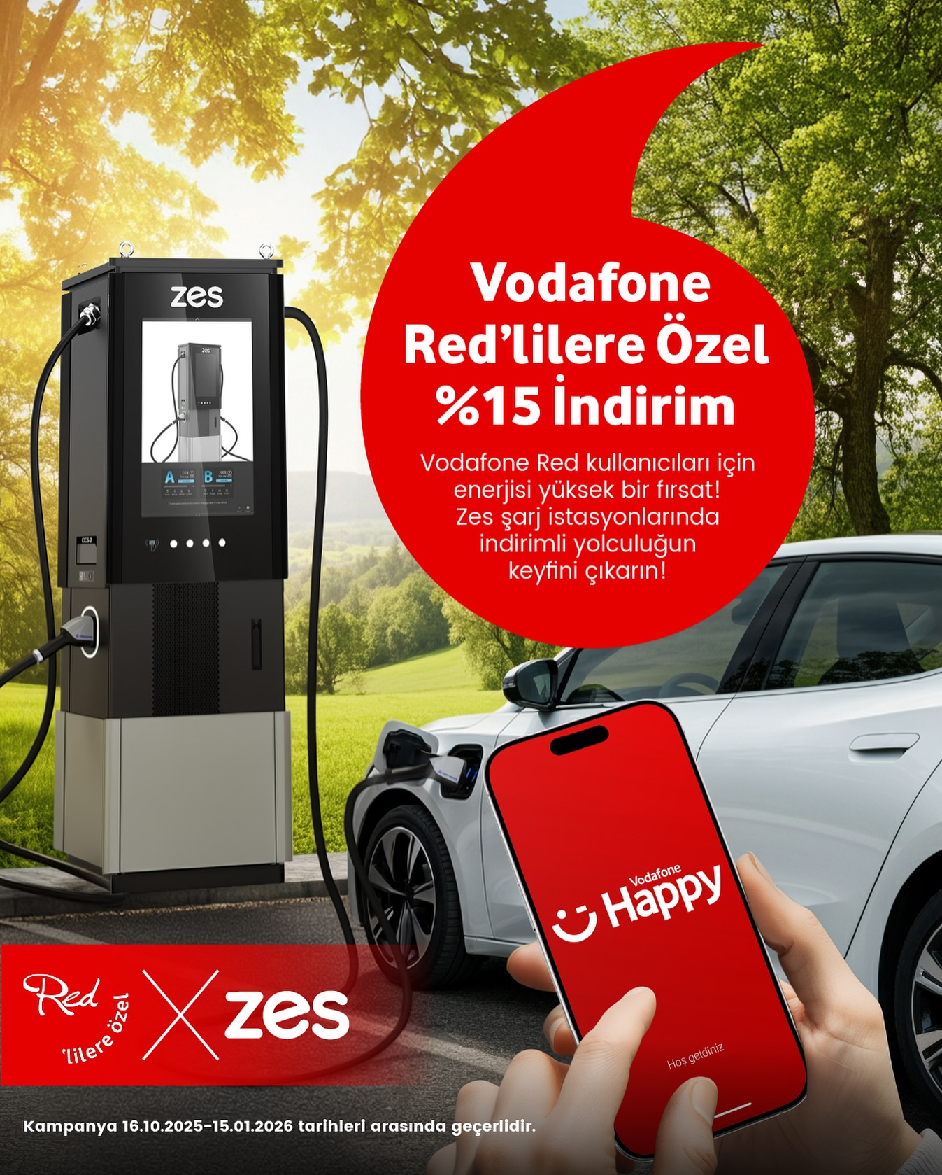 Zes’ten Vodafone Red’lilere Özel %15 İndirim! ⚡