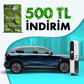 Recycle Card ile seçili Elektrikli şarj istasyonu harcamalarınıza %20 indirim! (VakıfBank)
